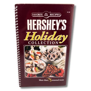 Vintage Hershey's Holiday Collection Kochbuch ~ 1990er Jahre 2000 Y2K Schokolade Dessert Süßigkeiten Backrezepte ~ weihnachtsfest, spiralgebundenes Buch