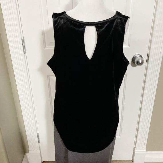Vintage Black Velvet Sleeveless V-neck Top ~ Old Navy 1990s 2000s Y2K Goth  Whimsigoth Christmas Holiday Party Stretchy Shirt ~ LARGE XL 1X - Etsy