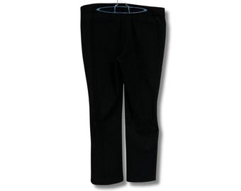 Vintage black straight leg capri pants ~ Hilary Radley 1990s 2000s Y2K corporate goth Hot Ghoul Summer cropped trousers MEDIUM LARGE capris