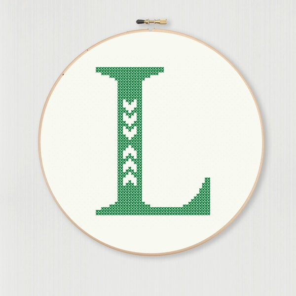 Letter L Embroidery - Etsy
