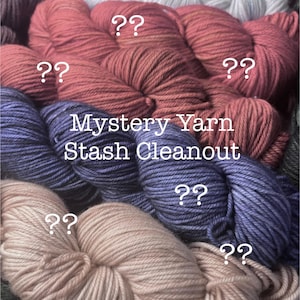 Mystery Yarn - hand dyed DK, worsted, or sock weight fine merino stash cleanout - variegated yarn and solid color yarn.