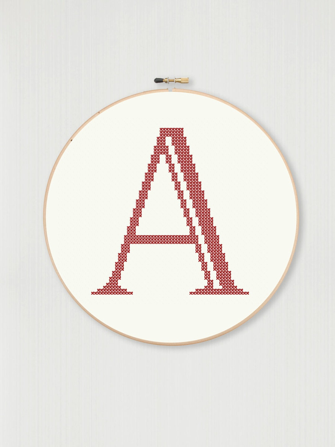 Cross Stitch Letter A Pattern Castellar Font Instant Digital Etsy