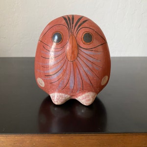 mid century Mexican tonala pottery owl