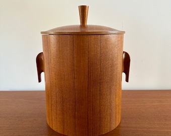 Mid century teak ice bucket by Amthor