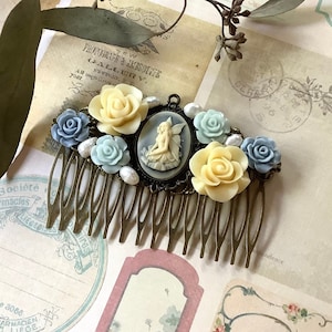Hair Comb-Garden Fairy-Brass Comb-Wedding-Fairy Lover
