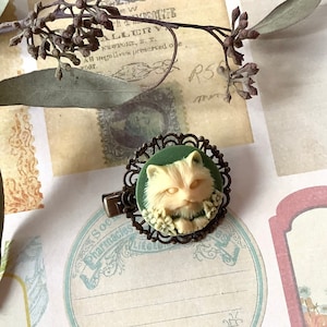 Cat-Hair Clips-Green-Festive-Hair Accessories