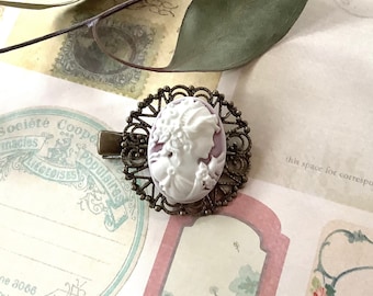 Hair Clip-Cameo-Burgundy-Hair Accessory