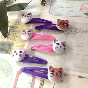 Hair Clips-Kitty Cat-Hair Clips-For Girls-Cat Clips