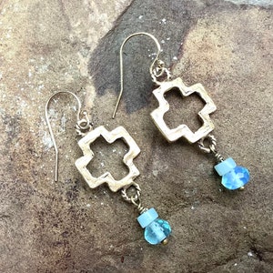 Jewelry-Earrings-Artisan Brass- Dangles-Cross Earrings-Celtic