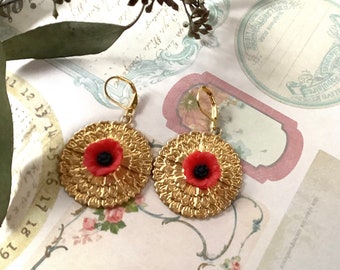 Poppy Earrings-Jewelry-Poppy-Brass-Earrings