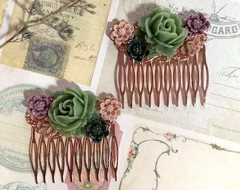 Hair Combs-Floral Combs-Hair Accessories-Wedding