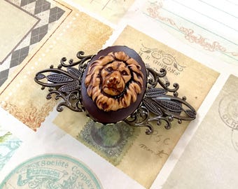 Vintage Anne Klein gold lion hair clip  barrette Anne Klein | Accessories | Vintage Anne Klein 4 Lions Head  main image 4
