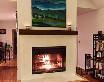 Fireplace Mantel Cover Reface Fits Over Existing Structure Etsy