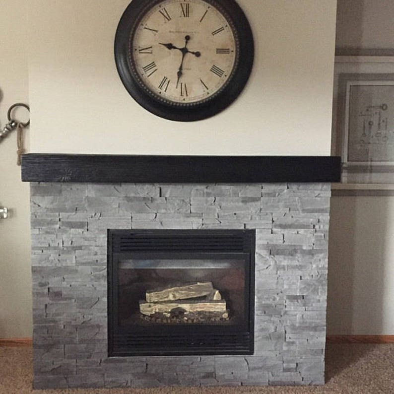 Fireplace Mantel Mantle Wooden Shelves Home Image 0