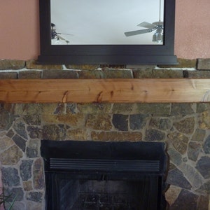 SPECIAL WALNUT Fireplace Mantle 60&quot; Long x 5.5&quot; Tall x 7.5&quot; Deep Fireplace Floating Mantle Shelf, TV Shelf, Rustic Mantel Fireplace Decor
