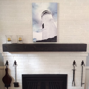 SMOOTH Fireplace Mantel 4.5&quot; Tall up to 84&quot; Long Floating Mantle, Modern Farmhouse, Rustic Mantel, Fireplace Beam, Custom Made Mantle Shelf