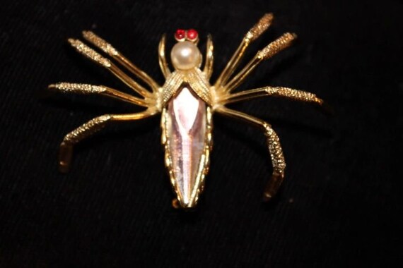 Amethyst and Gold Spider (Possible AVON) - image 5