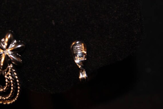 MONET - Silvertone triple loop drop clip earrings… - image 4