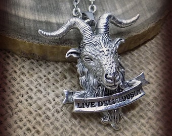 Black Phillip the Witch silver plated necklace