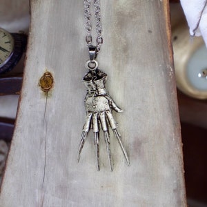 Freddy Krueger Claw silver plated necklace