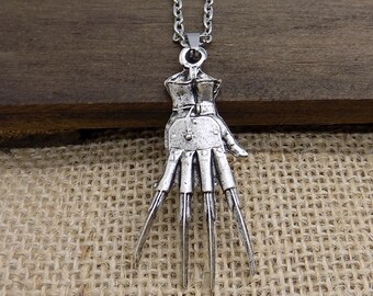 Freddy Krueger Claw silver plated necklace