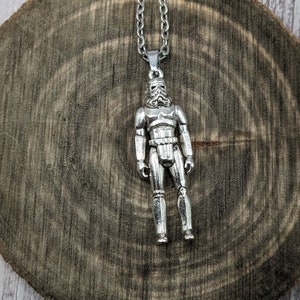 Mini Kenner Stormtrooper Star Wars figure silver necklace