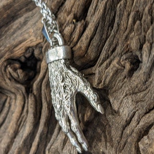 Lucky Wolfman Paw silver necklace