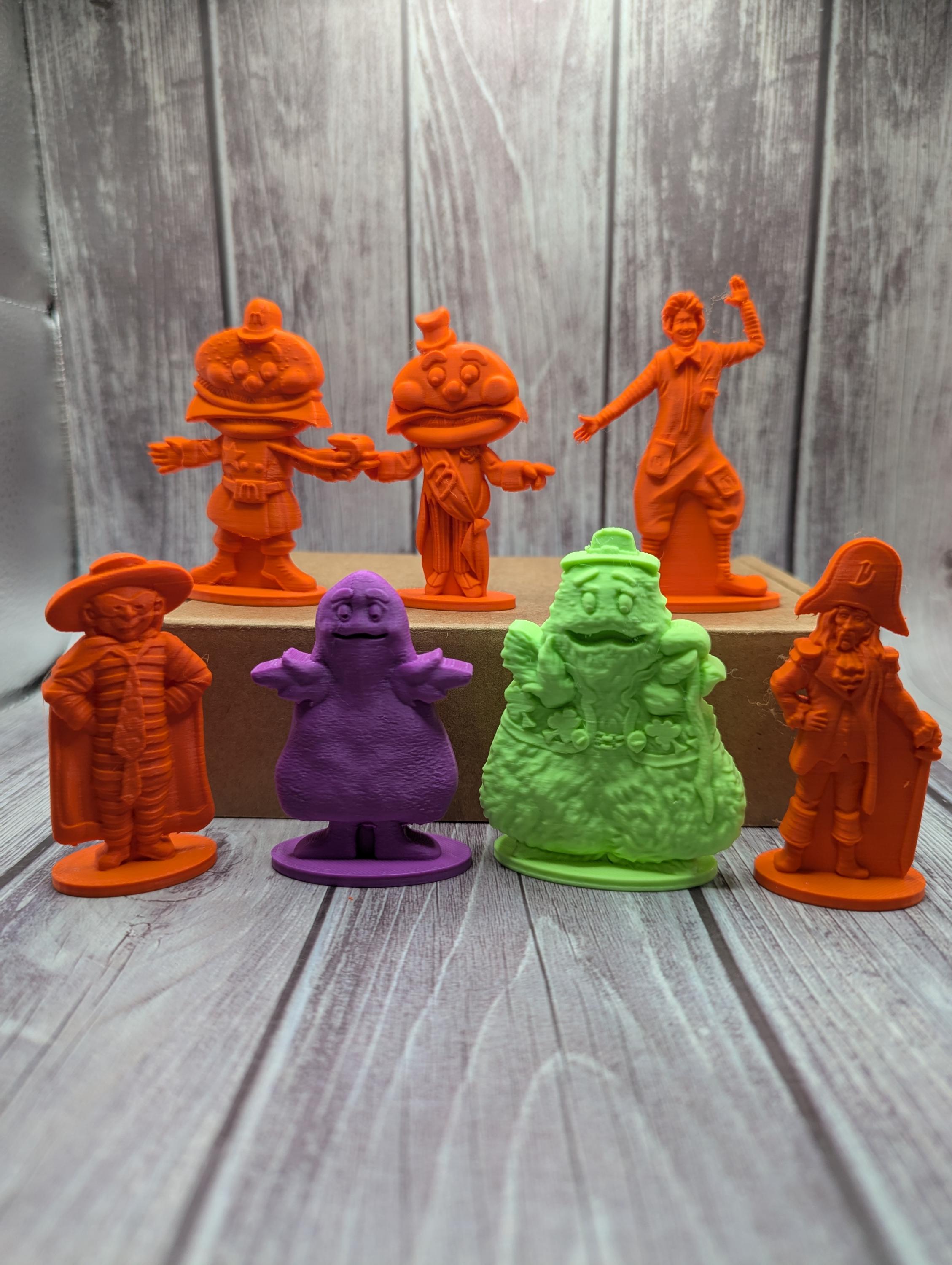 Mcdonalds Mcdonaldland Set of 7 Mini Figures 3d Printed GRIMACE - Etsy