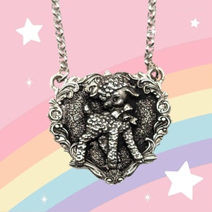 Super cute vintage style art LAMB Necklace