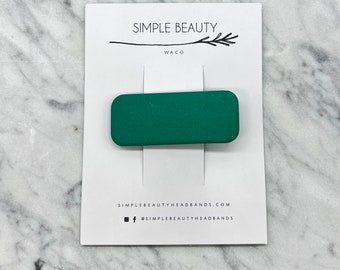 Jade Shimmer Rectangular Clip