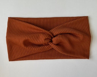 Amber Ribbed Turban