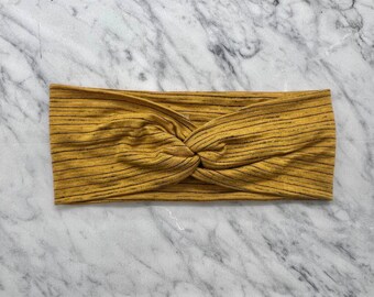 Baby/Toddler Mustard Striped Turban