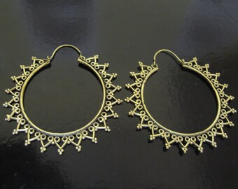 Brass Earrings, Brass Tribal Earrings, Tribal Earrings , Earrings, belly dance