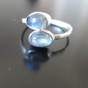Bague d'orteil en argent avec pierre de lune, bague d'orteil en argent, anneau d'orteil réglable, anneau d'orteil tribal