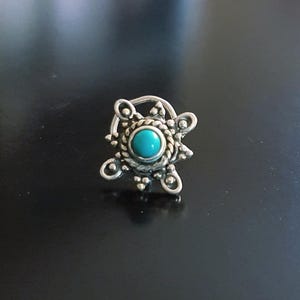 Türkiser Nasenring, Türkis nasenstift, Türkis nase schraube, Nasenstecker, indische Nase pin, gypsy nasenstecker, nasenpiercing, Boho nase schraube