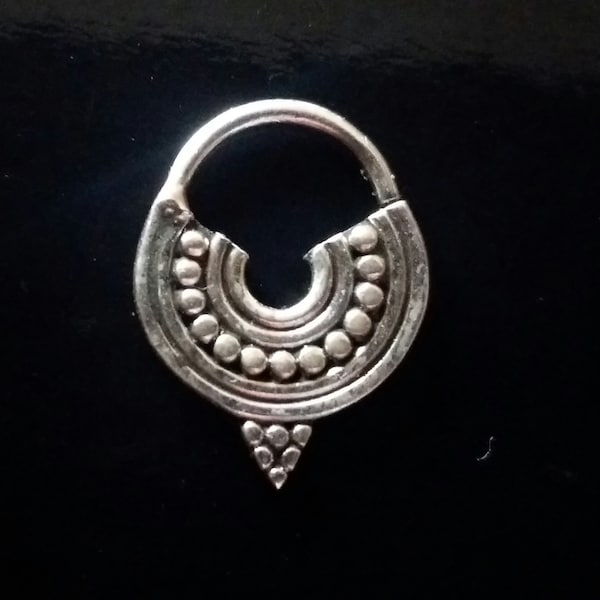 Silver Septum, Silver nose ring, Indian Nose Ring, Tribal Silver sterling Septum, Ethnic tribal silver septum, tribal septum ring