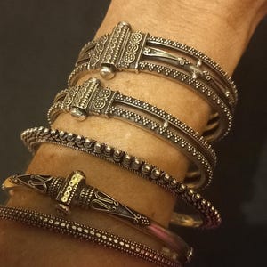 Silver Sterling Bracelet, Tribal Bracelet, Ethnic Bracelet, Silver Bracelet, Tribal silver bracelet, Bangle, tribal silver antique style