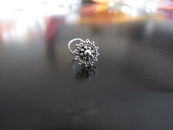 Nose ring septum rings sterling silver artisan handmade at ₹2400 | Azilaa