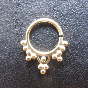 Brass Septum, Tribal Brass Septum, Etnische tribale Brass septum, Neus Ring, Septum, Indiase neus ring, tribal septum, tribale neus ring