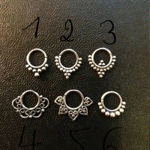 Tiny septum, Helix Piercing, Silver Helix, Tragus ring, Tiny ring, Septum, Tribal helix, Ethnic helix, Helix ring, Helix hoop, Helix earring
