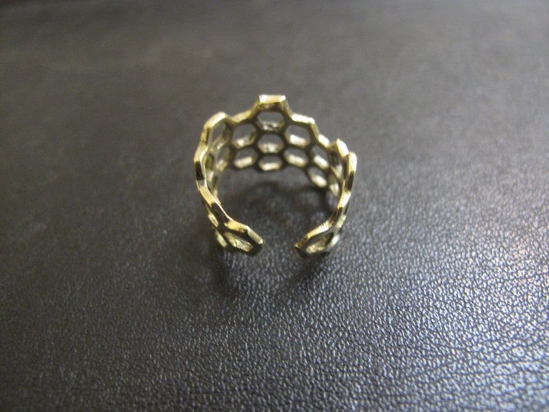 Brass Toe Ring adjustable or upper finger ring, brass ring for dreadlocks image 5