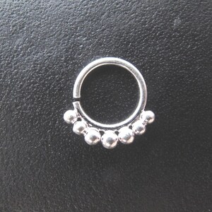 Silver Septum, Helix, Helix piercing, Daith Piercing, Helix ring, Tribal Silver sterling Septum, Ethnic tribal silver septum