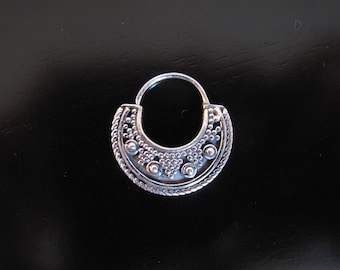 Septum plain Silver, Nose ring, Tribal nose ring, Tribal Silver Septum, Ethnic tribal silver septum, Nose Ring