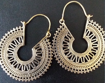 Brass Earrings, Brass Tribal Earrings, Tribal Earrings , Earrings, belly dance