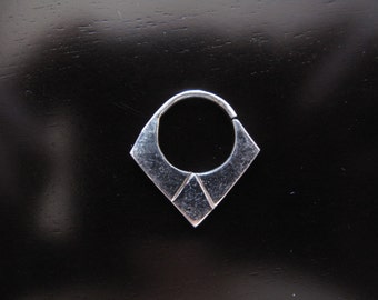 Silver septum, Tribal Silver Septum, Ethnic tribal silver septum, Nose Ring