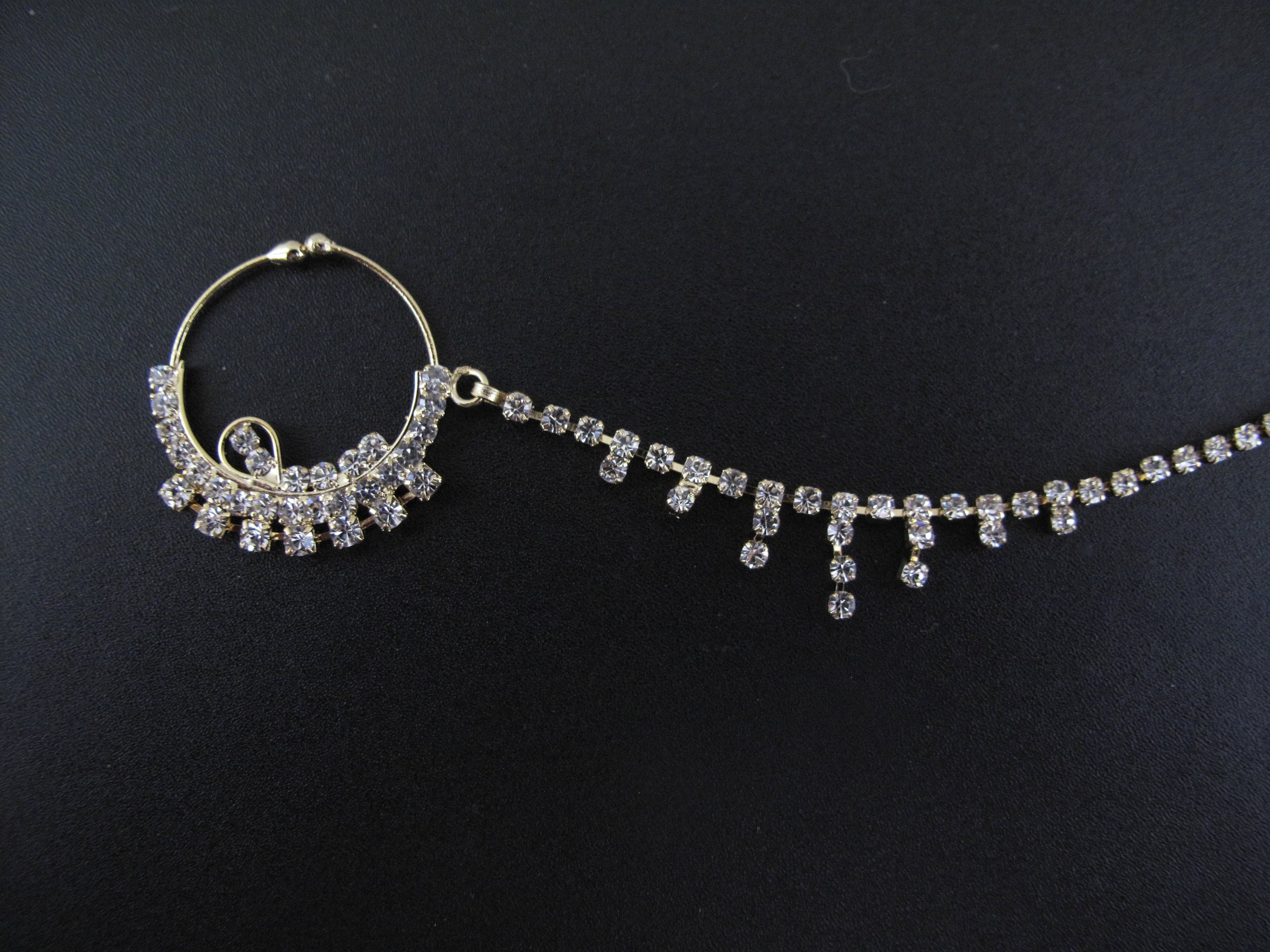 Fake indian nose 2024 ring with chain