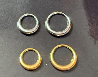 Septum clicker Stainless Steel 316L, Tribal Silver Septum, Ethnic tribal silver septum, Nose Ring, helix ring