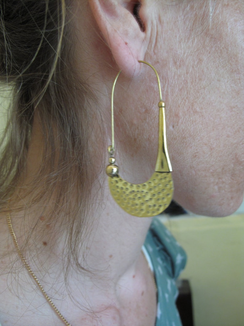 Earrings Brass Earrings Tribal Earrings Brass Tribal Earrings belly dance