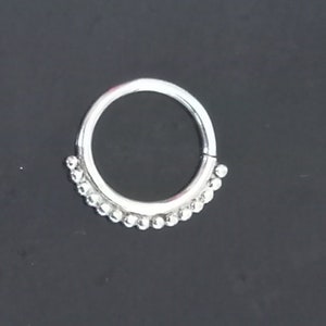 Nose Ring or septum, Ring piercing, Nose jewelry, Bohemian nose ring,Tribal Silver Septum, Ethnic tribal silver septum