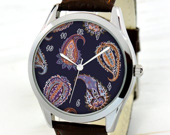 Paisley Watch - Ethnic Style Watches for Women - Ethnic Jewelry - Unique Gifts for Her - Unique Womens Watches - Mother's Day Gift